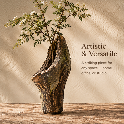 Artistic and versatile ceramic vase — a striking piece for any space, home, office, or studio